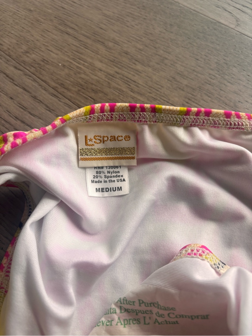 l*space Girls' Pink & Yellow Patterned Bikini Set - Picture 4 of 4